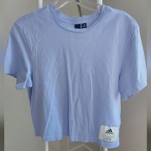 Adidas Three Stripe Life Light Purple Tee Women's XS